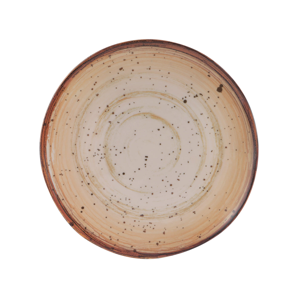 11-Inch Fine Stone Melamine Dinner Plate | Lightweight Food-Grade Serving Plate | Scratch-Resistant, Dishwasher Safe | Brown