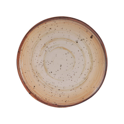 11-Inch Fine Stone Melamine Dinner Plate | Lightweight Food-Grade Serving Plate | Scratch-Resistant, Dishwasher Safe | Brown