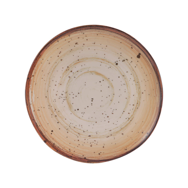 11-Inch Fine Stone Melamine Dinner Plate | Lightweight Food-Grade Serving Plate | Scratch-Resistant, Dishwasher Safe | Brown