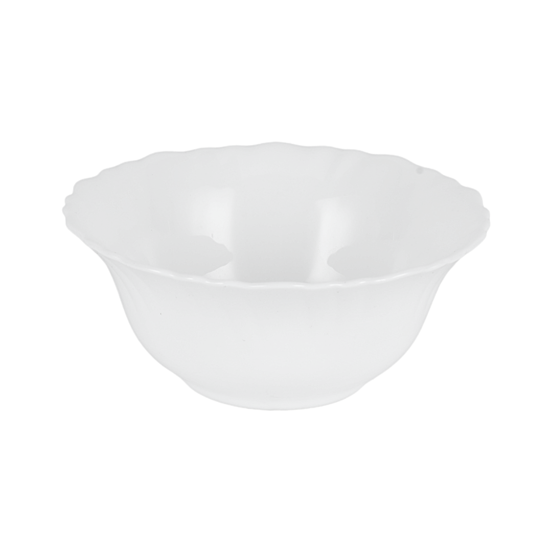 Royalford 16 Piece Classic Opalware Dinner Set | Includes Dinner, Deep and Dessert Plates and Serving Bowls | Dishwasher-Safe  Freezer and Microwave Safe | Chip-Resistant and Food-Grade/ White WHITE
