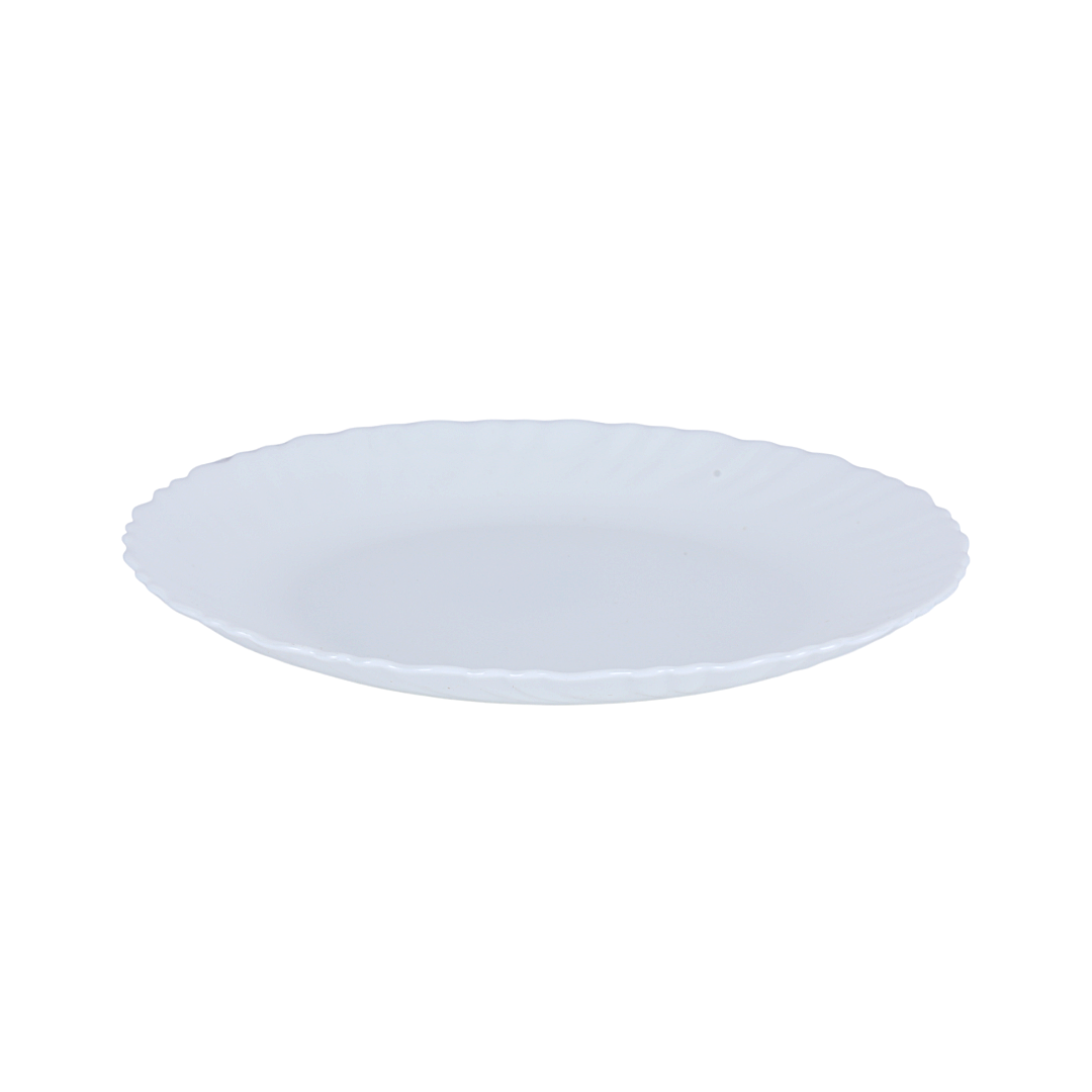 Royalford 18 Piece Classic Opalware Dinner Set | Includes Dinner, Deep and Dessert Plates and Serving Bowls | Dishwasher-Safe, Freezer and Microwave Safe |  Chip-Resistant and Food-Grade/ White WHITE