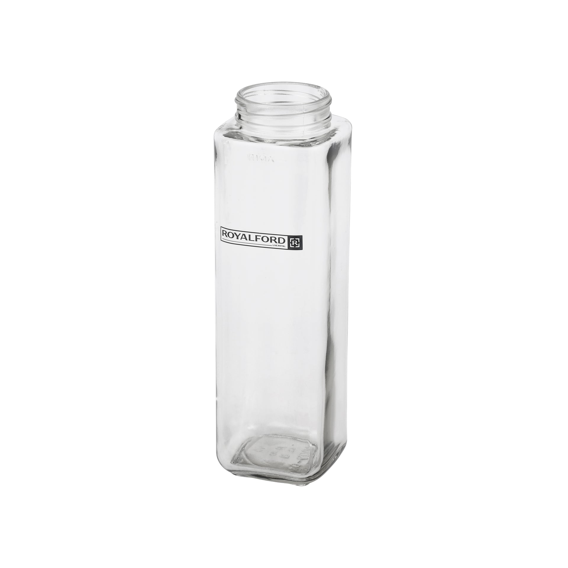 Royalford 500ml Glass Oil Bottle RF12418 Transparent Dispenser Perfect for Dispensing Oil, Vinegar, Olive Oil, Spices, Etc. with PP Lid and Convenient Pouring Spout Clear and White Multicolor
