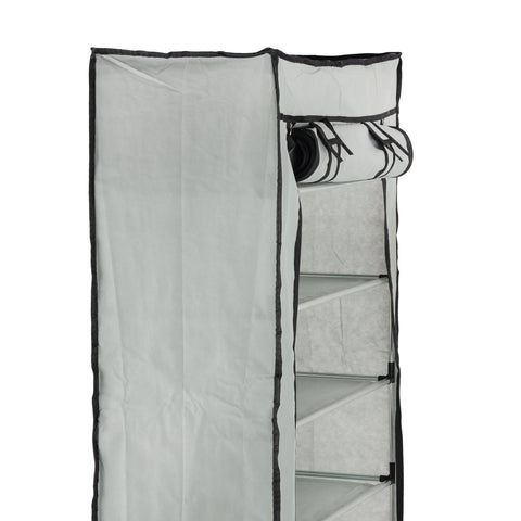 Royalford 9 Tier Shoe Rack- RF12426/ Fabric Cabinet, Strong Metal Rods, Easy to Assemble/ Multi-Purpose Storage Rack for Slipper, Sandals, Shoes/ for Home, Office, Living Room and Kitchen/ Heavy-Duty, Rectangular Stand, Space-Saving Design/ Black