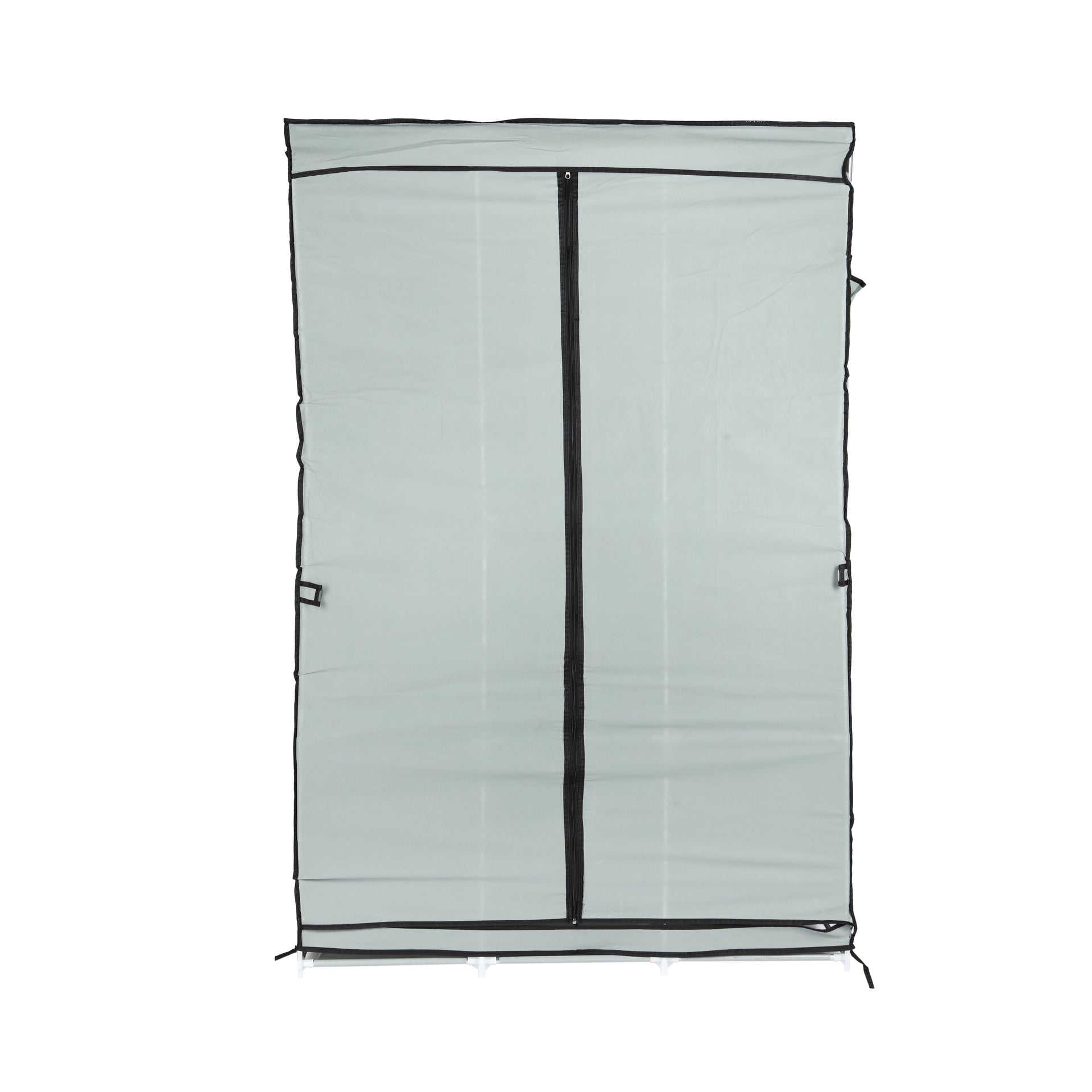 Royalford Wardrobe with Racks- RF12429/ Fabric Cabinet, Strong Metal Rods, Easy to Assemble/ Multi-Purpose Storage for Clothes, Shirt, Dress, etc./ for Home, Bedroom, Hostel, Living Room/ Heavy-Duty, Rectangular Stand, Space-Saving Design/ Black