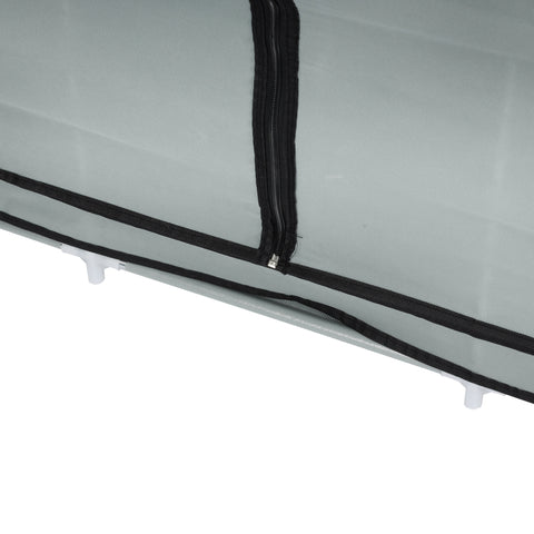 Royalford Wardrobe with Racks- RF12429/ Fabric Cabinet, Strong Metal Rods, Easy to Assemble/ Multi-Purpose Storage for Clothes, Shirt, Dress, etc./ for Home, Bedroom, Hostel, Living Room/ Heavy-Duty, Rectangular Stand, Space-Saving Design/ Black