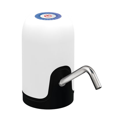 Royalford Rechargeable Water Pump RF12434 Simple Installation, Pump for Water Gallon Light Weight Pump with Easy One Touch Mechanism with LED Indicator and USB Charging White