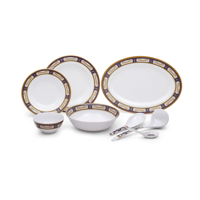 56-Piece Melamineware Dinner Set – Durable, Eco-Friendly, Dishwasher & Freezer Safe with Plates, Bowls & Spoons, Premium-Quality Melamine - durability and elegance Multicolor