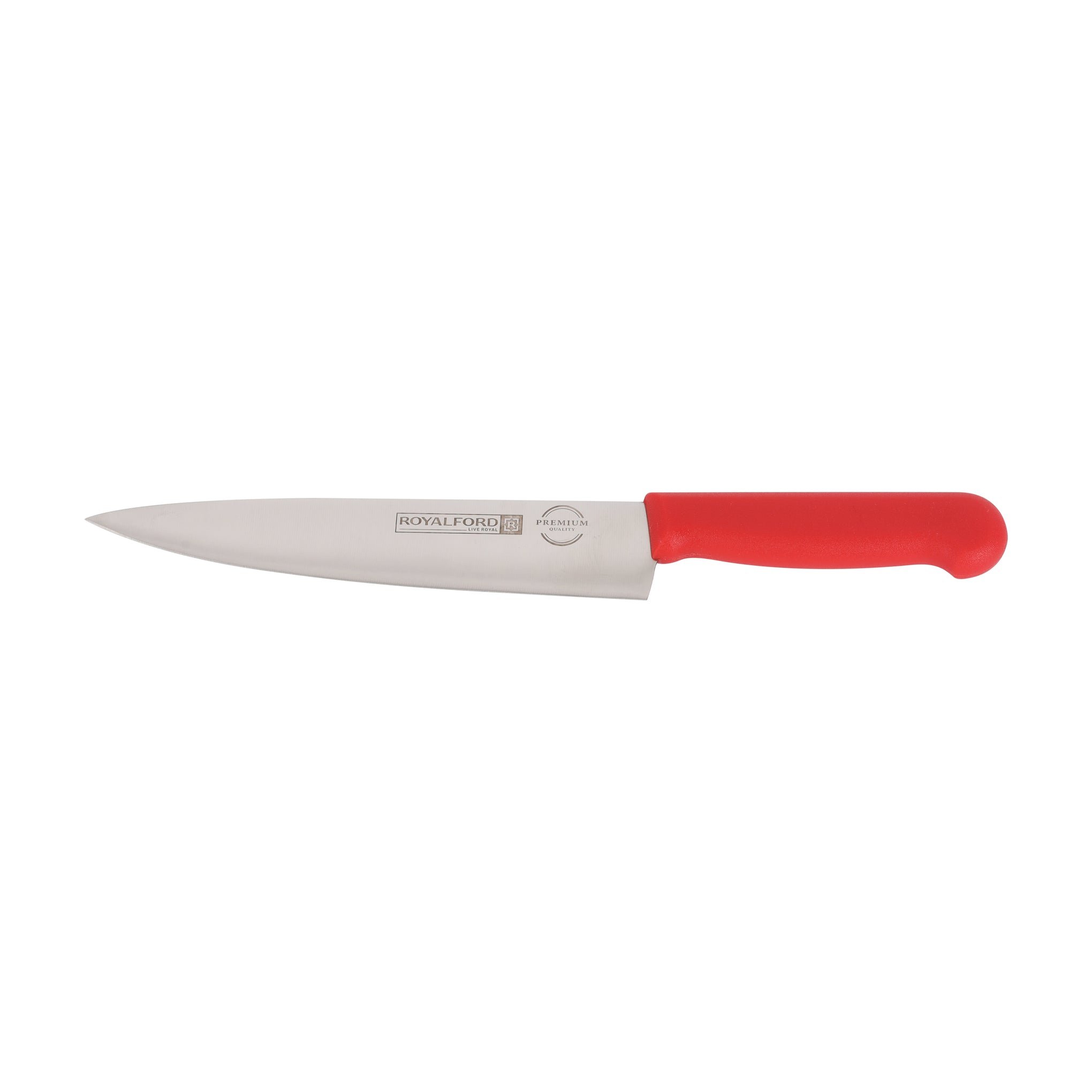 Royalford 8" Chef Knife- RF12559/ with Ultra-Sharp Stainless Steel Blades and Rust-Proof Body, PP Handle