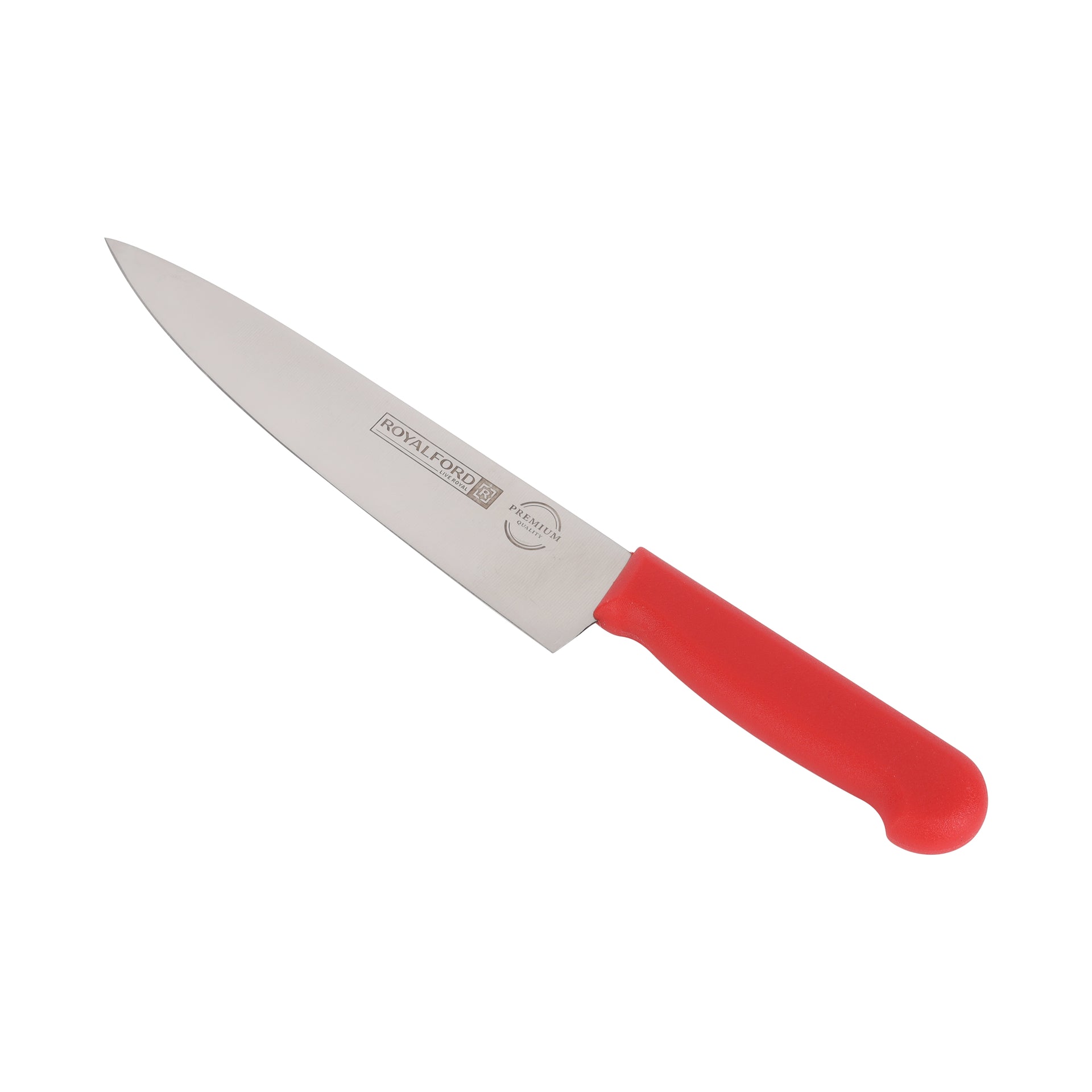 Royalford 8" Chef Knife- RF12559/ with Ultra-Sharp Stainless Steel Blades and Rust-Proof Body, PP Handle