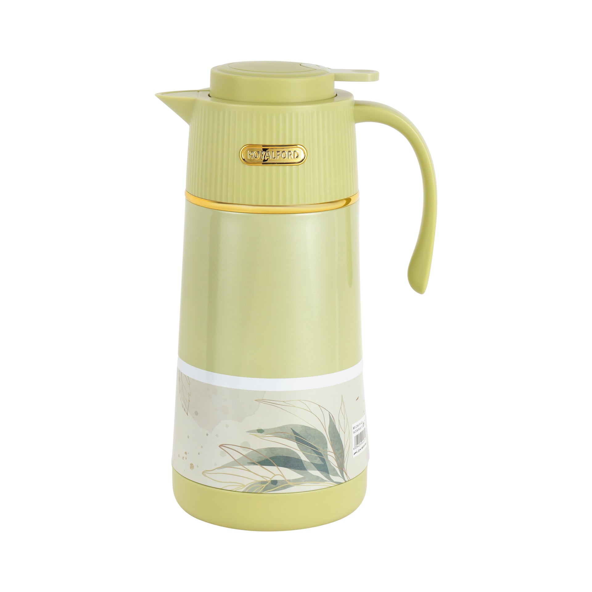 Royalford 1900 ml (64 oz) Eden Vacuum Flask- RF12586/ with Pink Glass Inner and PP Outer Body/ Keeps Your Drinks Hot or Cold, Asbestos-Free and Hygienic/ Leak-Proof and Portable Design/ Suitable for Indoor and Outdoor Use/ Green Pink