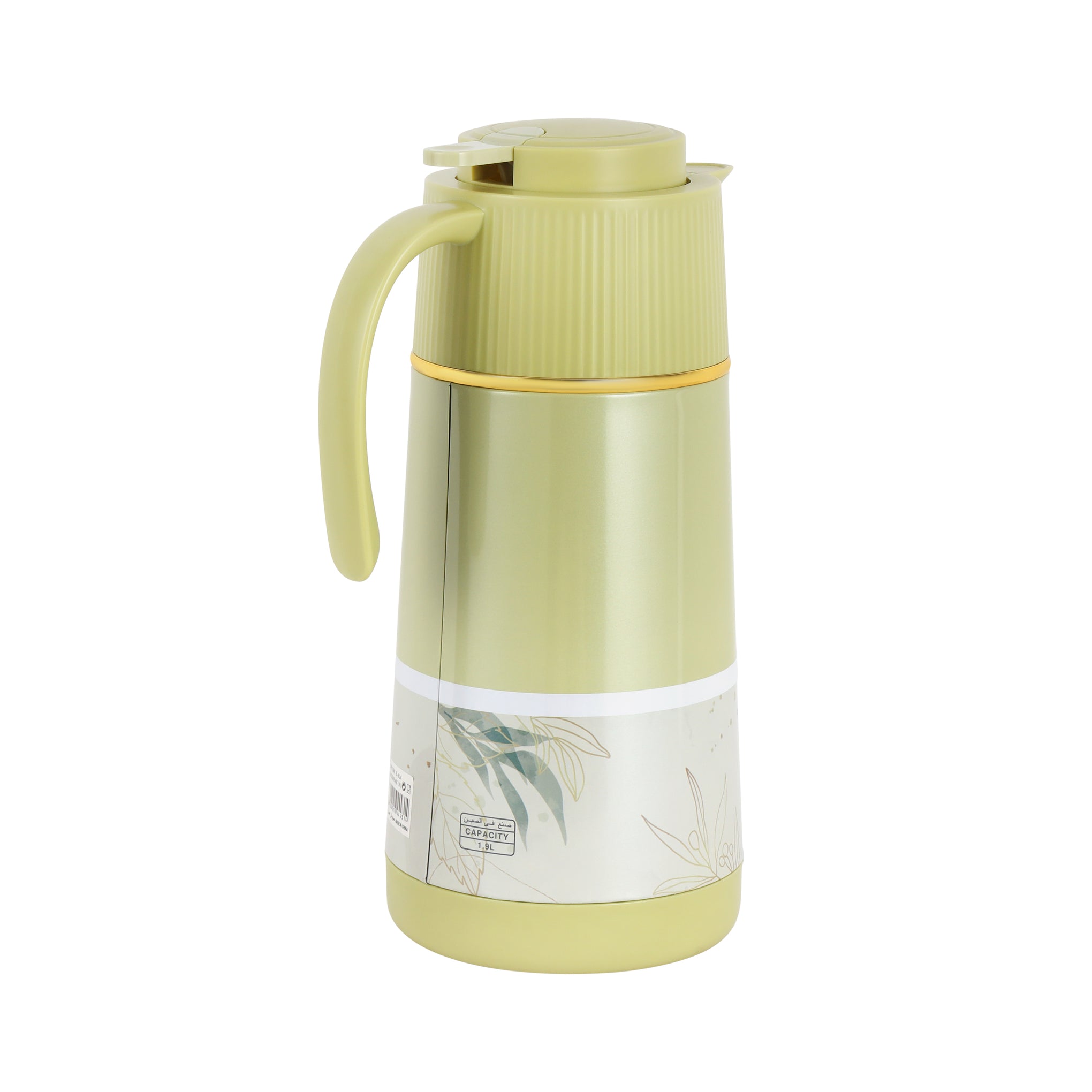 Royalford 1900 ml (64 oz) Eden Vacuum Flask- RF12586/ with Pink Glass Inner and PP Outer Body/ Keeps Your Drinks Hot or Cold, Asbestos-Free and Hygienic/ Leak-Proof and Portable Design/ Suitable for Indoor and Outdoor Use/ Green Pink