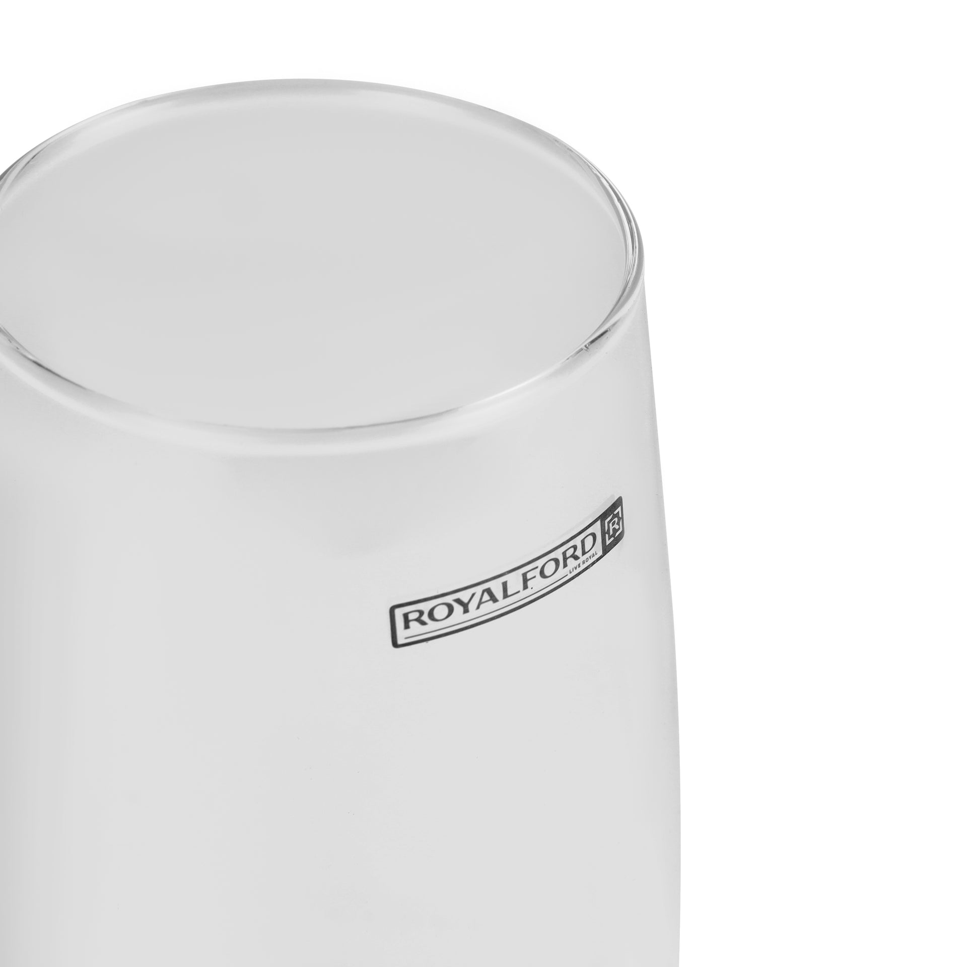 Royalford 500ML Crystal Clear Glass Tumbler Set-RF12589/ Dishwasher Safe, Lead-Free, Crystal Clear Construction/ Multi-Purpose, Perfect For Hot and Cold Beverages like Tea, Coffee, Water, Juices