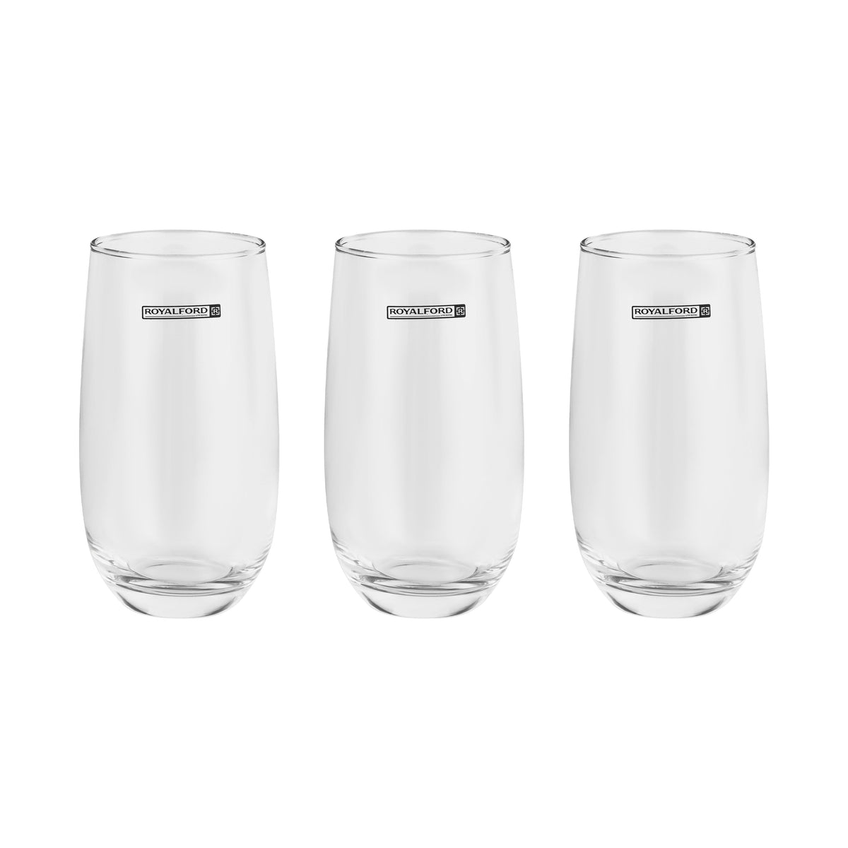 Royalford 500ML Crystal Clear Glass Tumbler Set-RF12589/ Dishwasher Safe, Lead-Free, Crystal Clear Construction/ Multi-Purpose, Perfect For Hot and Cold Beverages like Tea, Coffee, Water, Juices