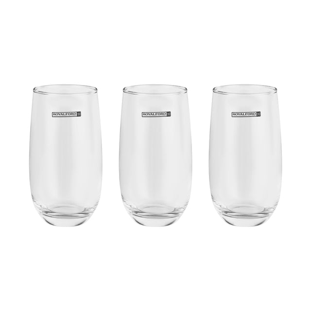 Royalford 500ML Crystal Clear Glass Tumbler Set-RF12589/ Dishwasher Safe, Lead-Free, Crystal Clear Construction/ Multi-Purpose, Perfect For Hot and Cold Beverages like Tea, Coffee, Water, Juices