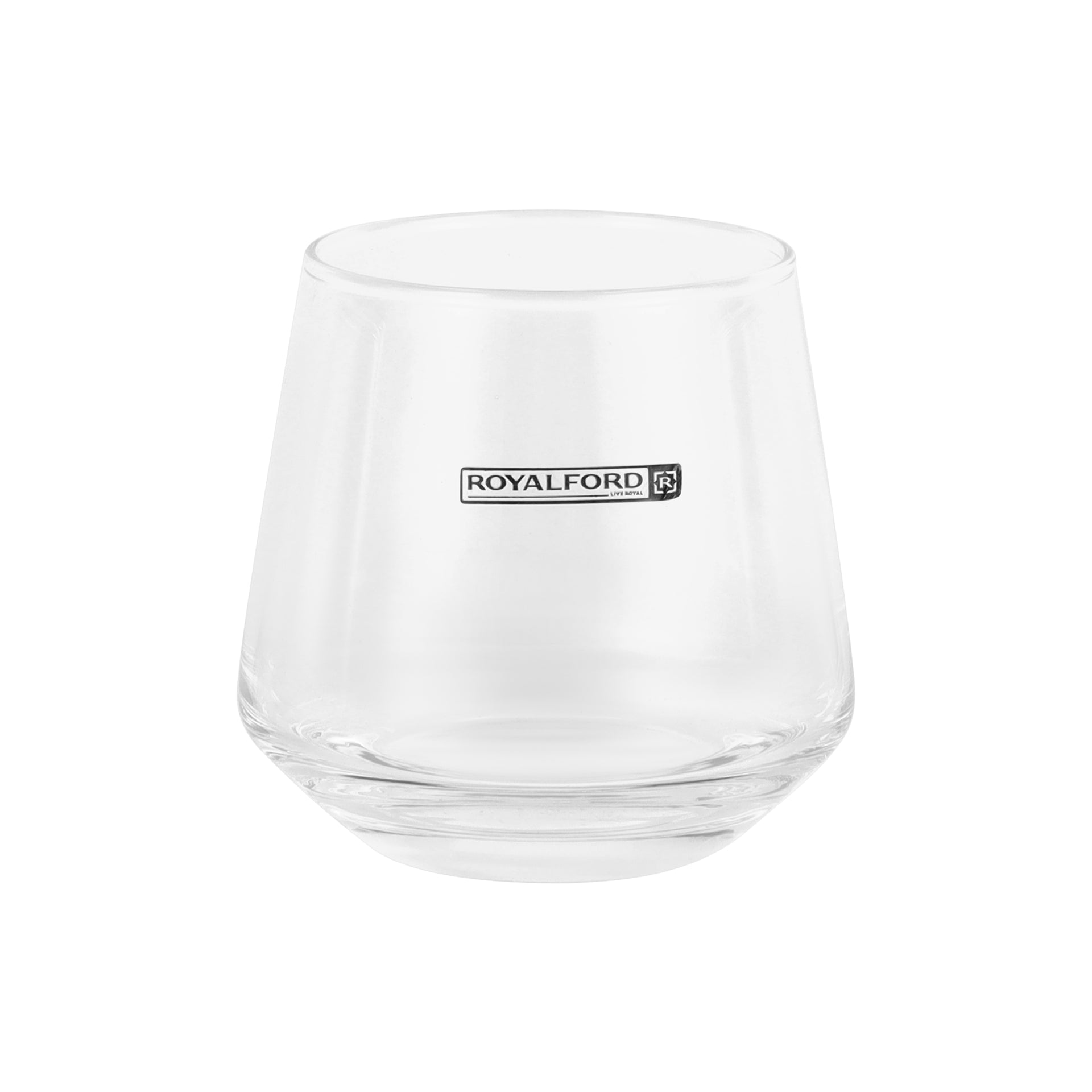 Royalford 290ML Crystal Clear Glass Tumbler Set-RF12590/ Dishwasher Safe, Lead-Free, Crystal Clear Construction/ Multi-Purpose, Perfect For Hot and Cold Beverages like Tea, Coffee, Water, Juices