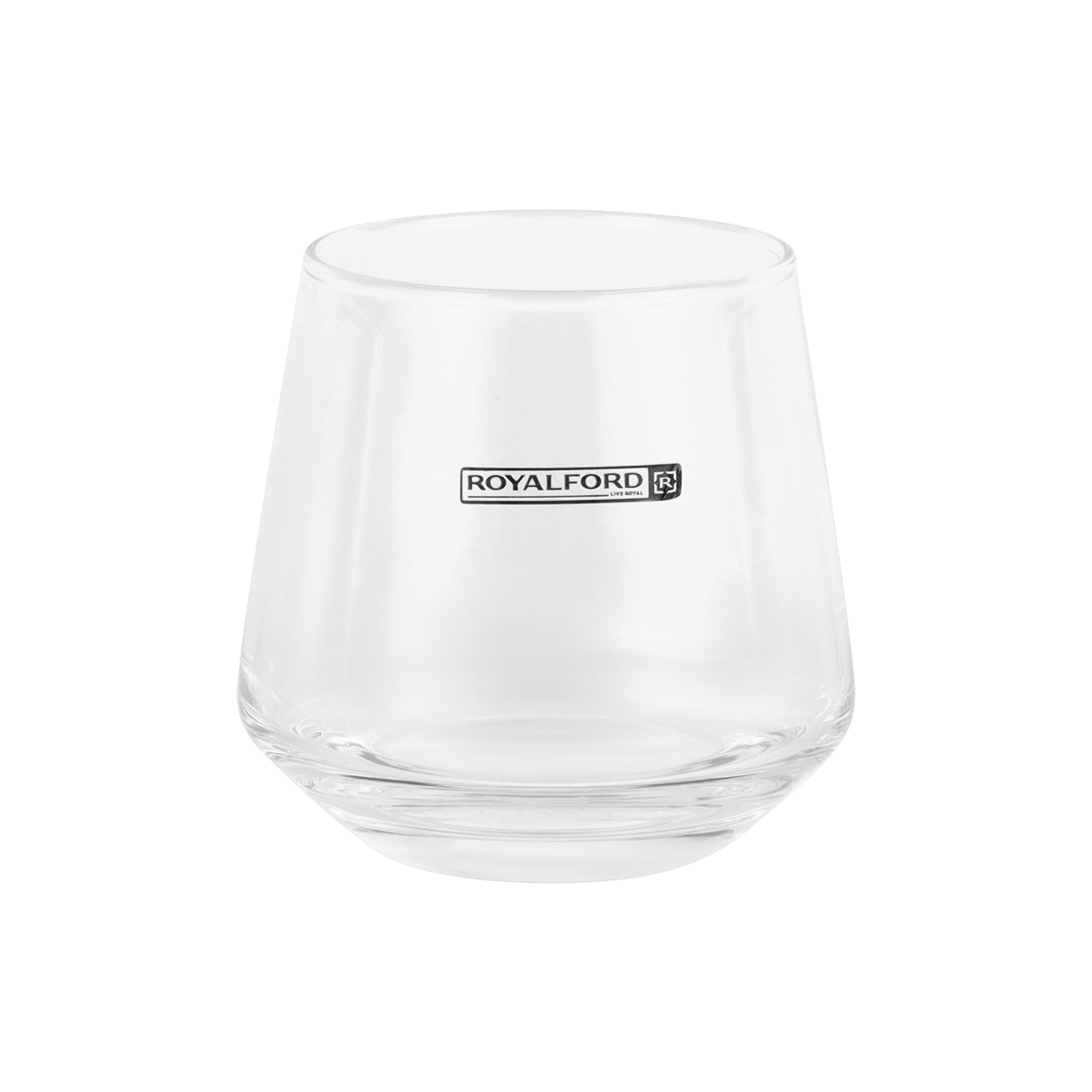 Royalford 290ML Crystal Clear Glass Tumbler Set-RF12590/ Dishwasher Safe, Lead-Free, Crystal Clear Construction/ Multi-Purpose, Perfect For Hot and Cold Beverages like Tea, Coffee, Water, Juices