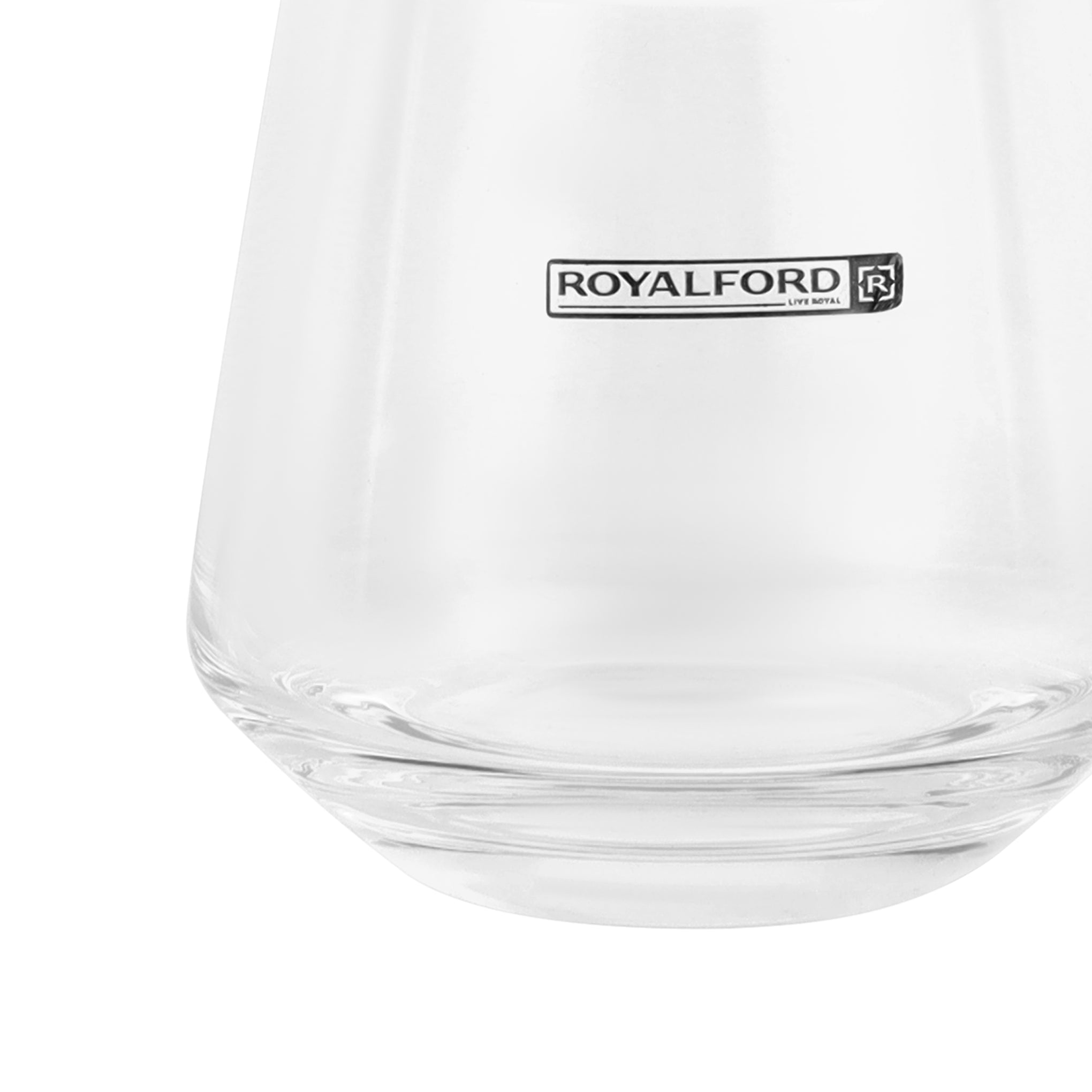 Royalford 290ML Crystal Clear Glass Tumbler Set-RF12590/ Dishwasher Safe, Lead-Free, Crystal Clear Construction/ Multi-Purpose, Perfect For Hot and Cold Beverages like Tea, Coffee, Water, Juices