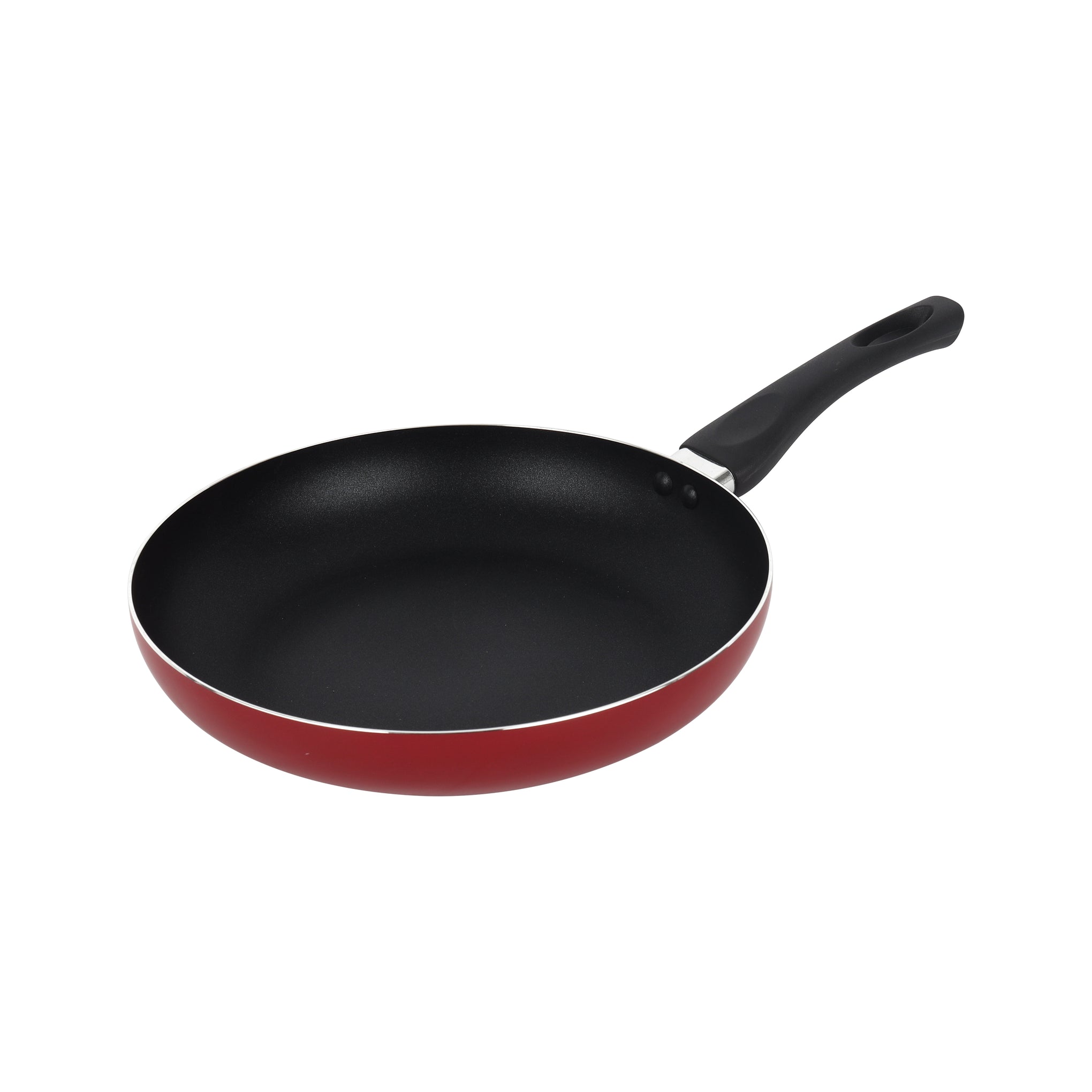 Royalford 2 Piece Frypan Set RF12596, Strong Aluminum Body with Nonstick Coating and Heat Resistant Bakelite Handle, Compatible with Hot Plate, Halogen, Ceramic and Gas Stovetops, Perfect for Frying Red