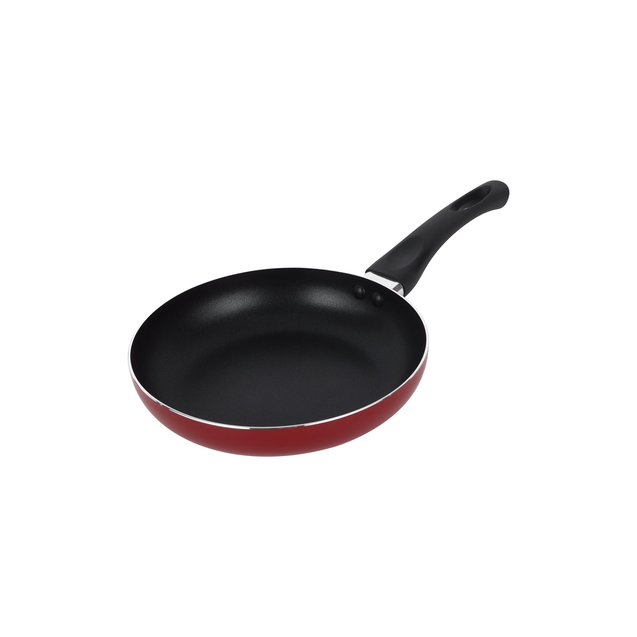 Royalford 2 Piece Frypan Set RF12596, Strong Aluminum Body with Nonstick Coating and Heat Resistant Bakelite Handle, Compatible with Hot Plate, Halogen, Ceramic and Gas Stovetops, Perfect for Frying Red