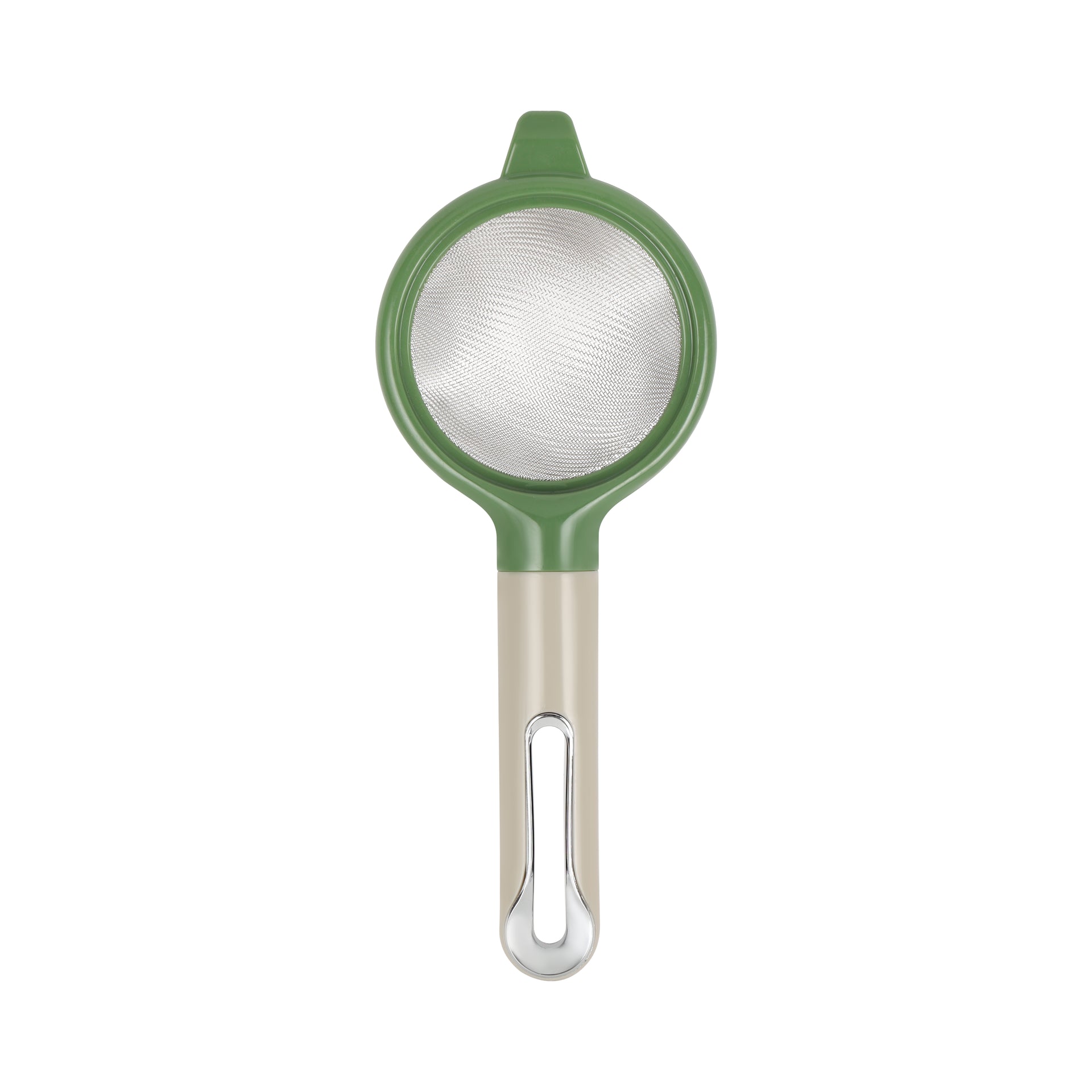Royalford Kitchen Strainer with ABS Handle- RF12644/ Stainless Steel Extra Fine Mesh, Multi-Purpose/ Easy and Comfortable to Hold, Durable and Safe to Use/ Perfect for Tea, Coffee, Juice/ Liquid Strainers for Kitchen Use/ Green