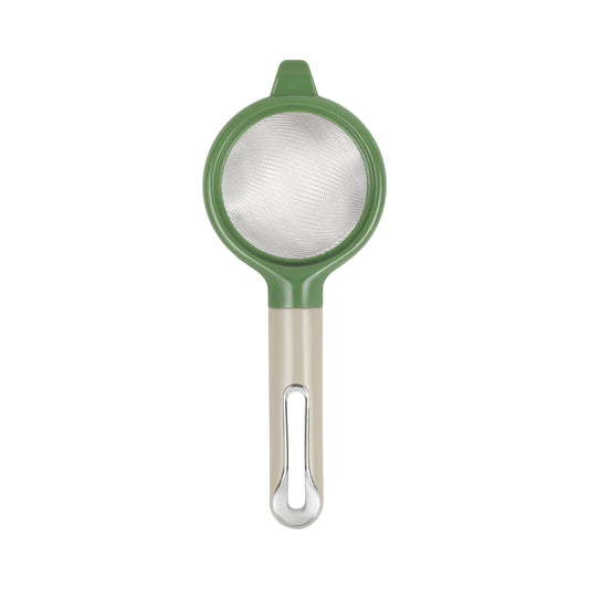 Royalford Kitchen Strainer with ABS Handle- RF12644/ Stainless Steel Extra Fine Mesh, Multi-Purpose/ Easy and Comfortable to Hold, Durable and Safe to Use/ Perfect for Tea, Coffee, Juice/ Liquid Strainers for Kitchen Use/ Green
