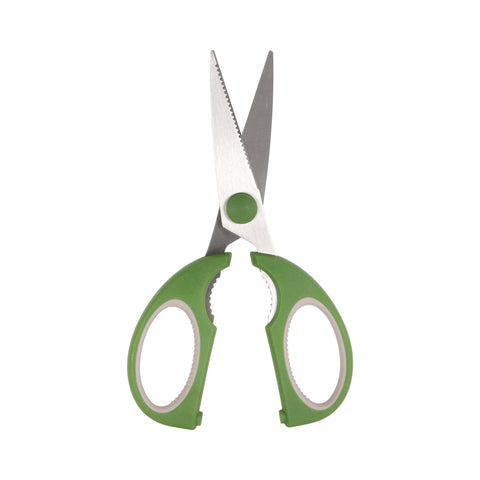Royalford Kitchen Scissors- RF12645/ 2-in-1 Design, with Stainless Steel Blade and PP Handle and Cover Assorted Colors