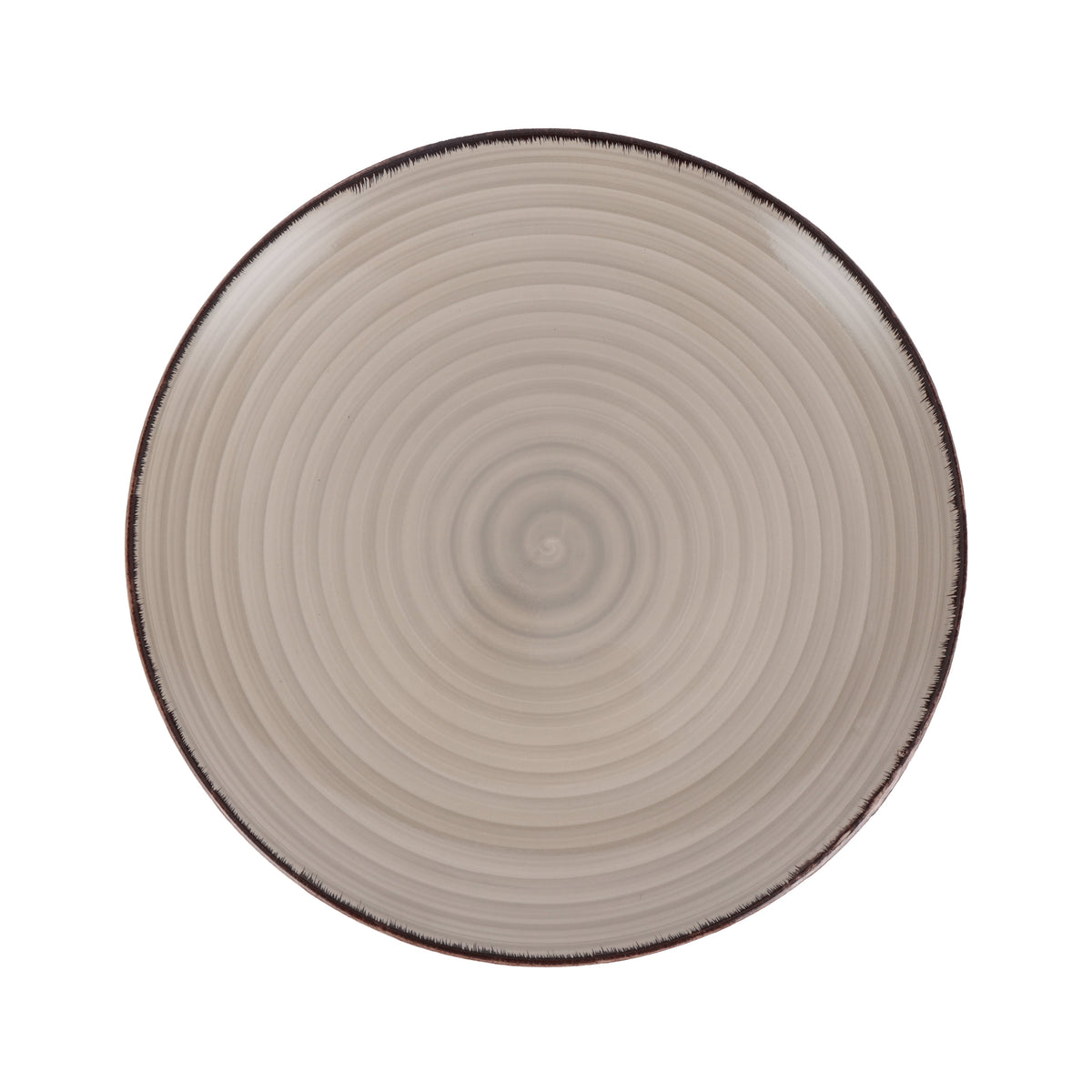 10.5" Stoneware Dinner Plate RF12667 – Brown | Elegant Printed Design, Microwave & Dishwasher Safe Serveware