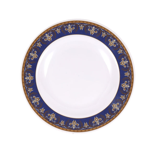 Royalford 10" Melamineware Deep Dinner Plate- RF12708/ Light-Weight, Daily Use Crockery for Dining/ Elegant and Durable, Dishwasher-Safe/ Perfect for Serving Food/ White