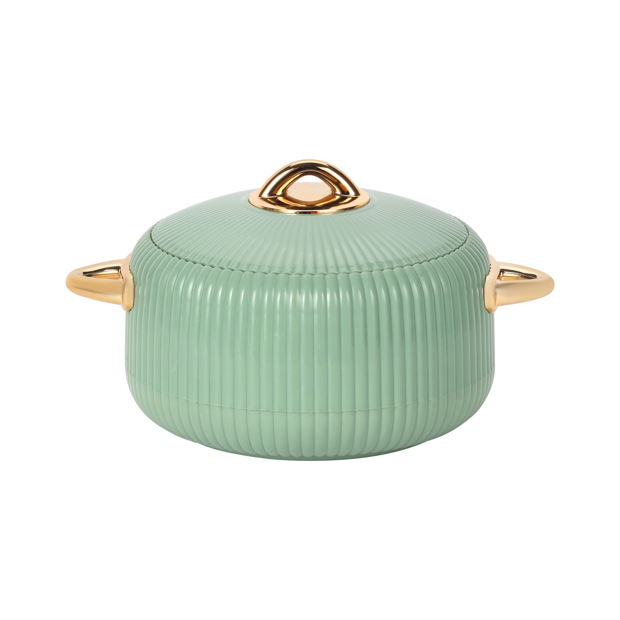 Set Of 3 Pearl Insulated Hot Pot Casserole With Stainless Steel Inner Green