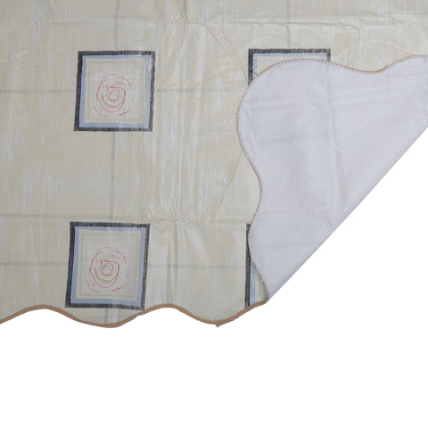 Royalford RF1272-TC 60" Round Table Cloth - Tablecloth Cover Protector | Tablecloth, Small Polka Floral, Wipe Clean, Table Cloth | Spill Proof Reusable Roll | Ideal Dining Table, Hall, & More (White Colour)