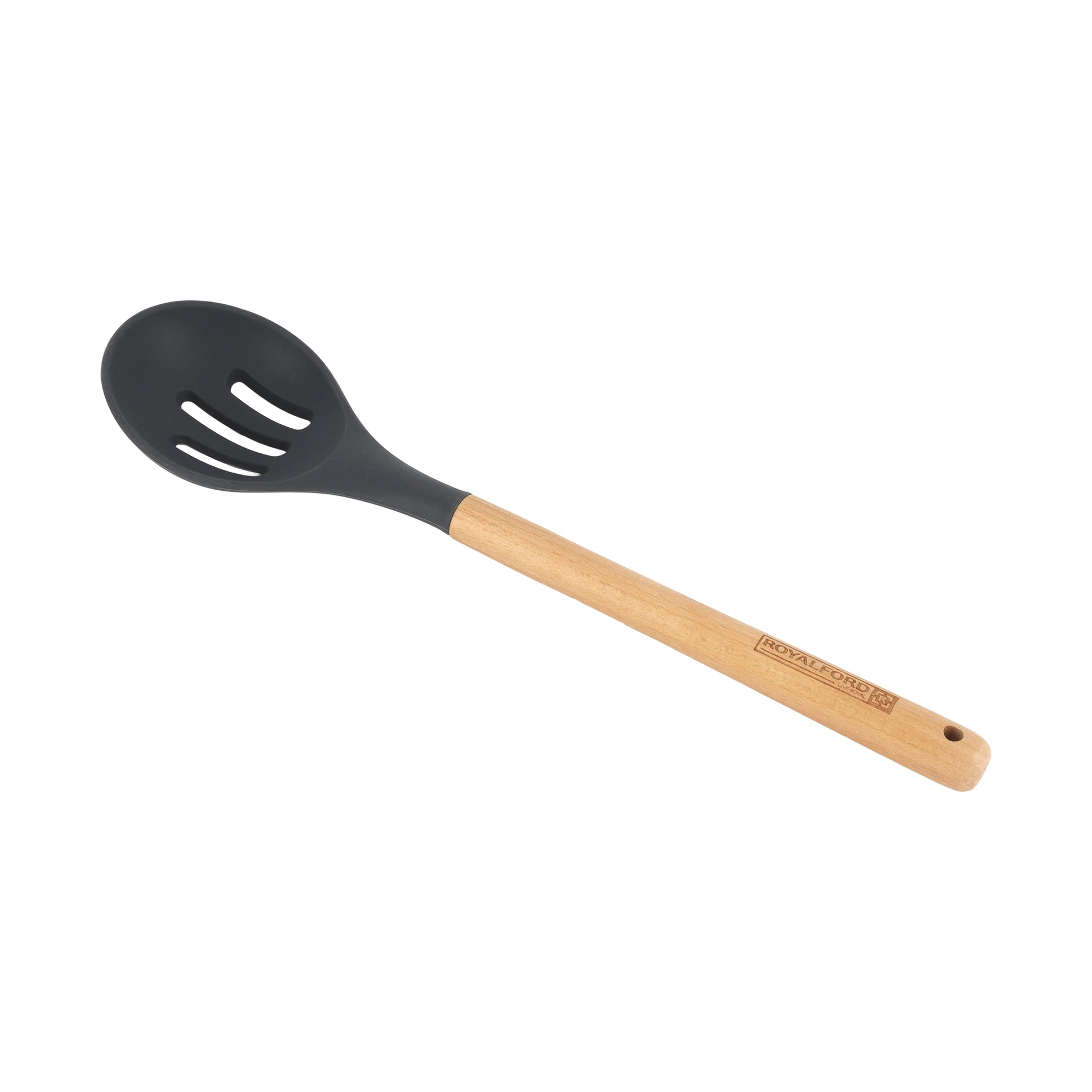 Non-Stick Silicone Heat-Resistant Slotted Spoon Kitchen Utensils Kitchen Tools RF12744 Dishwasher Safe 37cm x 7cm Size