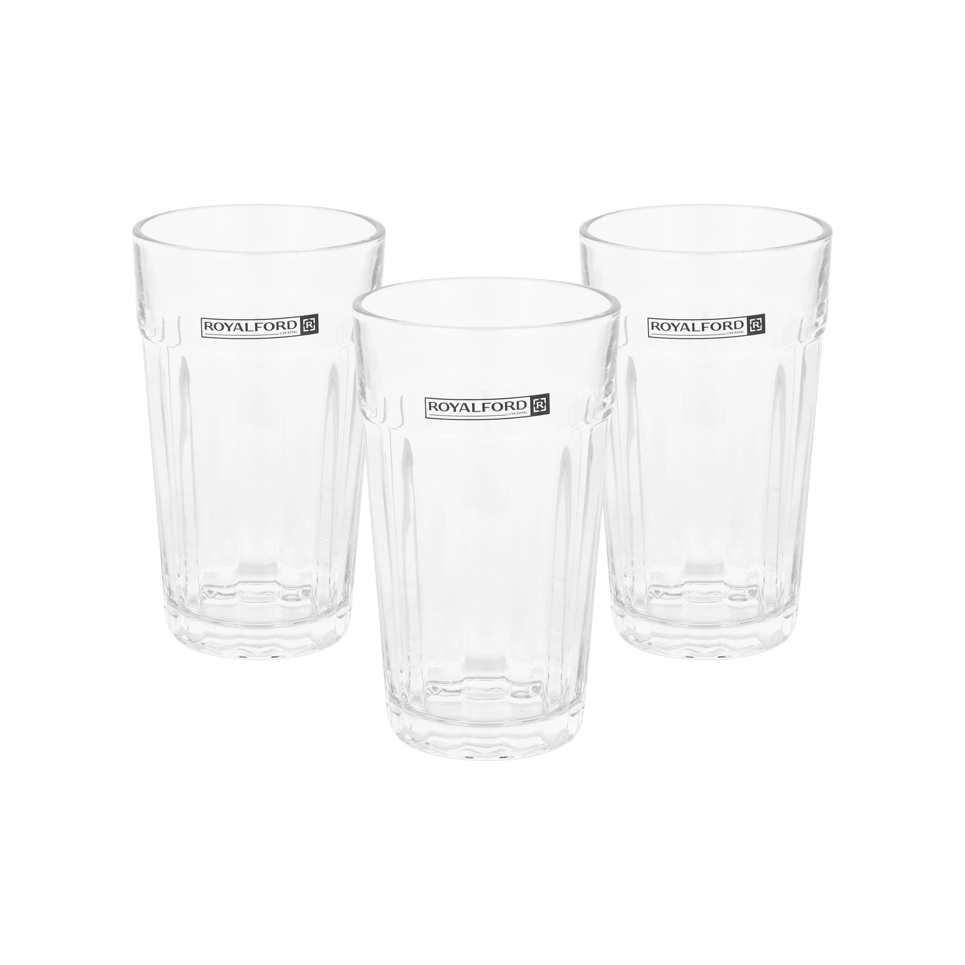 330 ml Transparent Glass Tumbler Set- RF12807/ Multi-Purpose, Perfect for Hot and Cold Beverages like Tea, Coffee, Water, Juices/ Lead-Free, Crystal Clear Construction clear