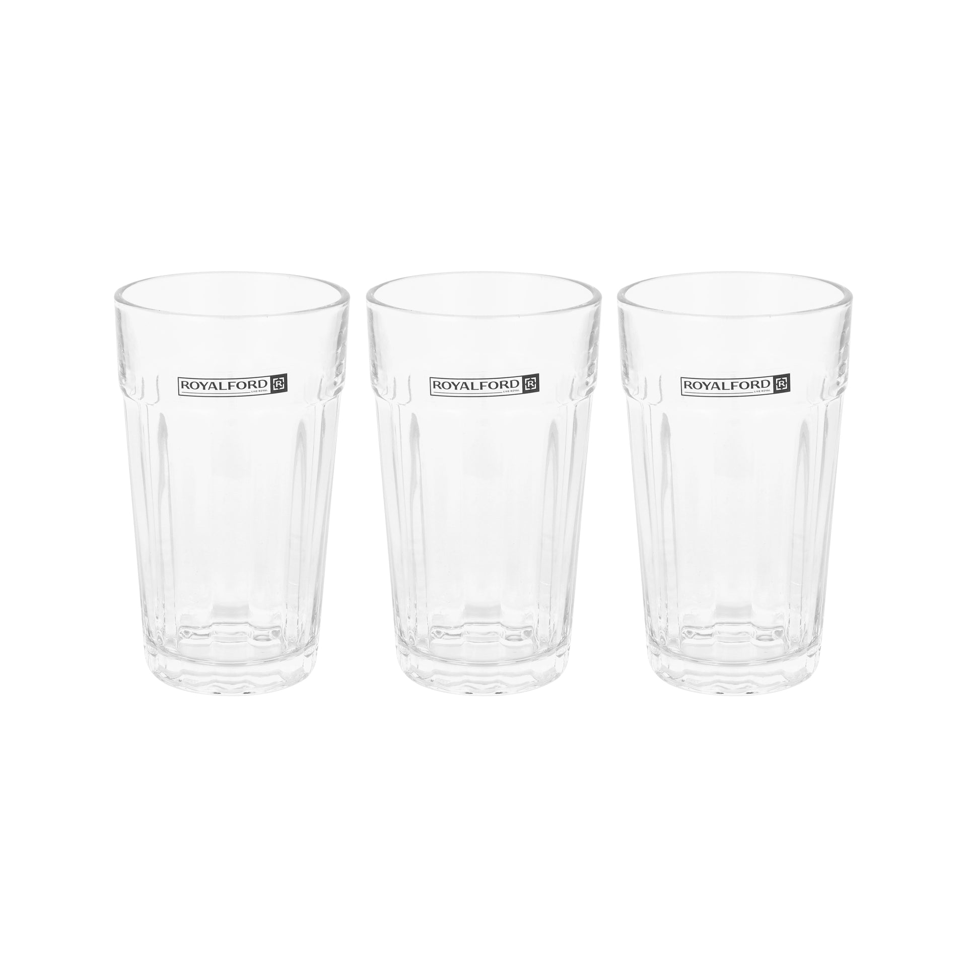 330 ml Transparent Glass Tumbler Set- RF12807/ Multi-Purpose, Perfect for Hot and Cold Beverages like Tea, Coffee, Water, Juices/ Lead-Free, Crystal Clear Construction clear