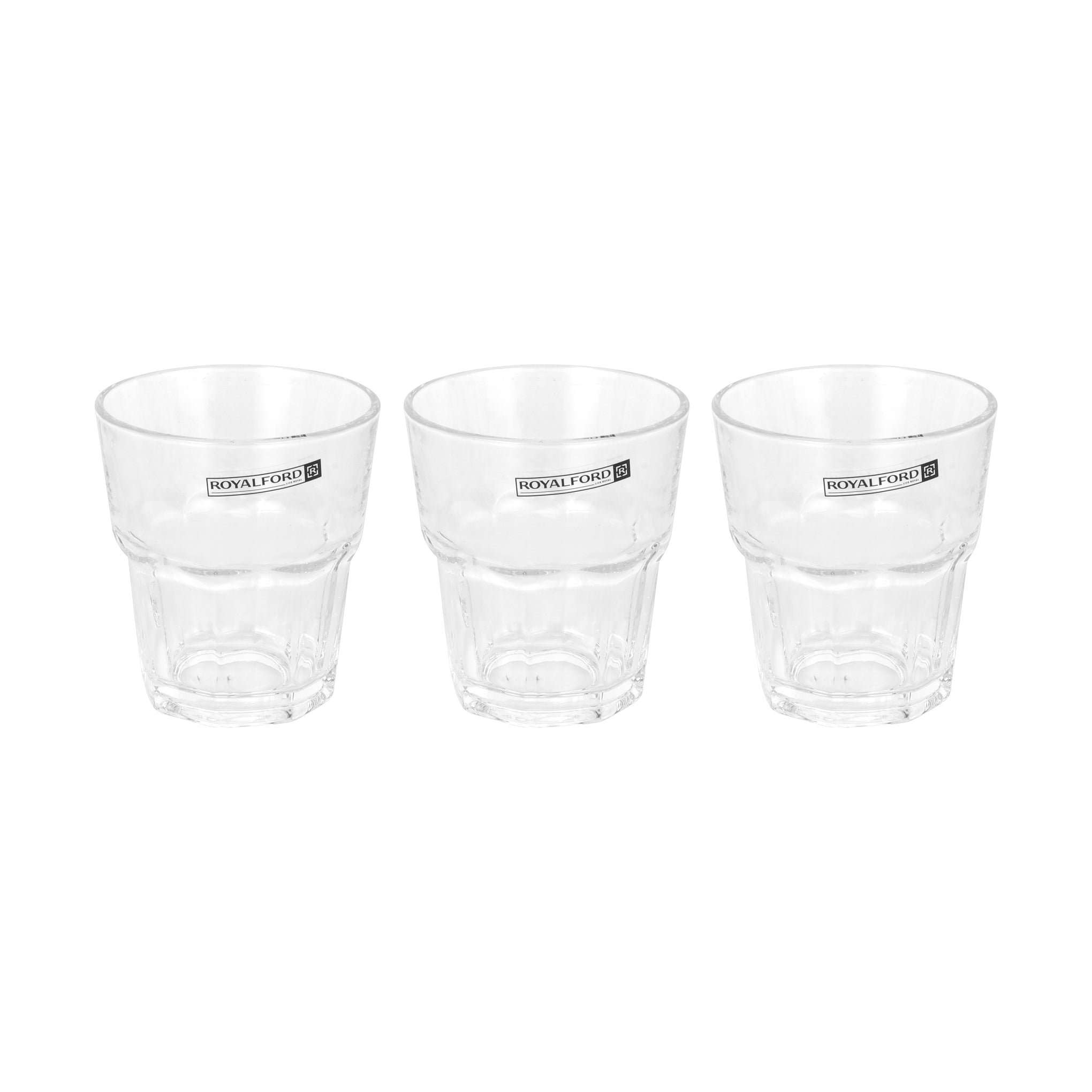 285 ml Transparent Glass Tumbler Set- RF12808/ Multi-Purpose, Perfect for Hot and Cold Beverages like Tea, Coffee, Water, Juices/ Lead-Free, Crystal Clear Construction clear