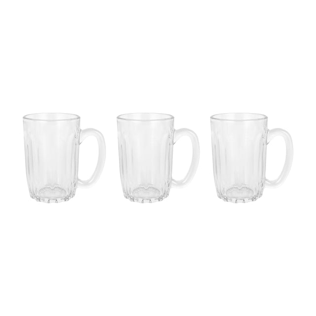 350ml Glass Mug Set RF12809 for Hot and Cold Drinks Food-Grade, Non-Toxic and Safe to Use Durable and Long-Lasting Design,Dishwasher Safe clear