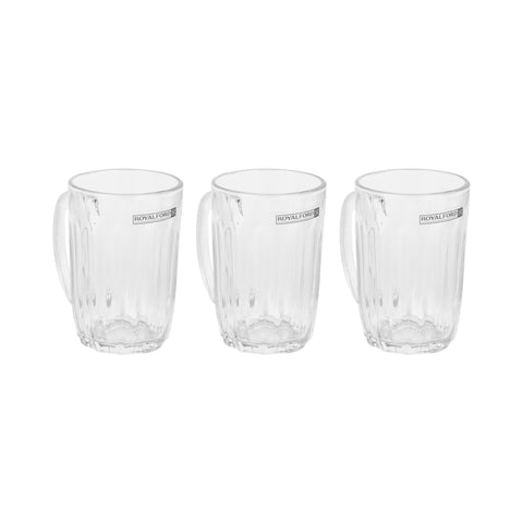 350ml Glass Mug Set RF12809 for Hot and Cold Drinks Food-Grade, Non-Toxic and Safe to Use Durable and Long-Lasting Design,Dishwasher Safe clear