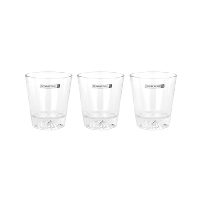 275ml Glass Tumbler Set of 3 – Lead-Free Clear Soda Lime Glass Drinking Glasses for Water, Juice, Tea & Cold Beverages – Dishwasher Safe