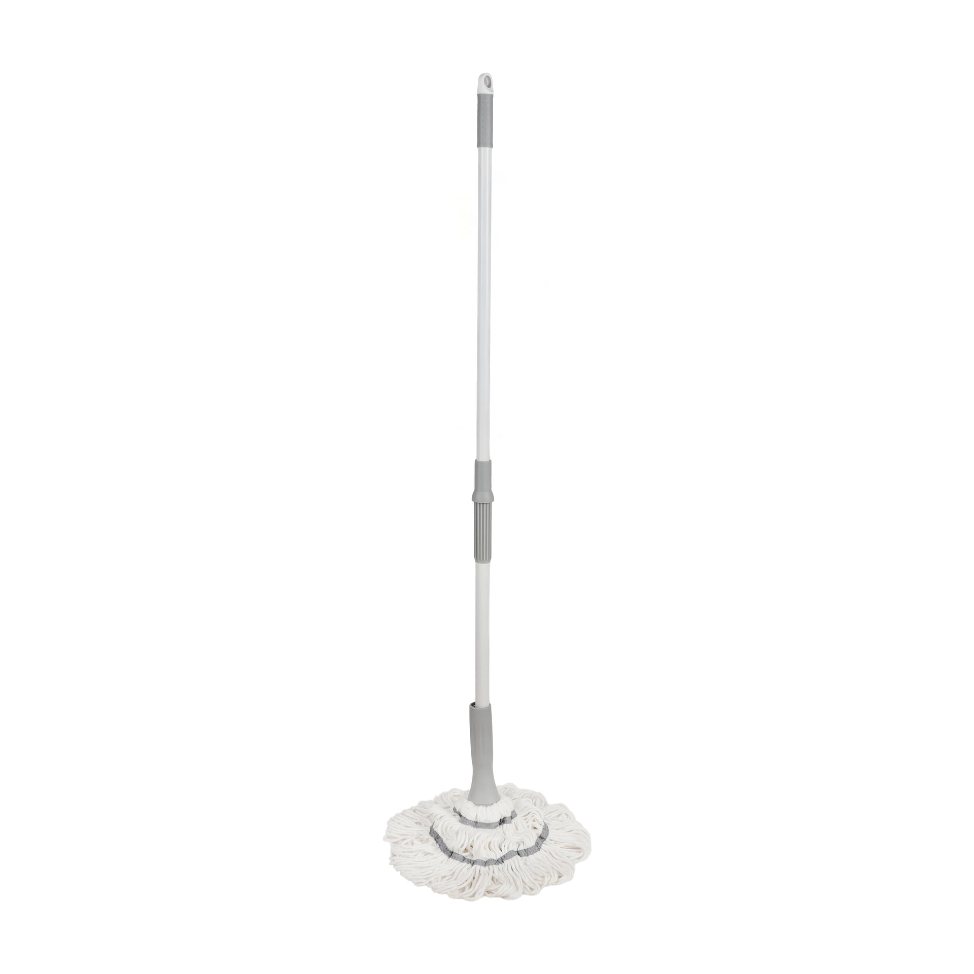 Royalford Microfiber Twist Mop- RF12847/ with Long Handle, for Wet Cleaning, Washable Head/ Self Locking System, Easy Twisting, Suitable for Floor, Tile, Marble, Granite, etc./ Grey and White