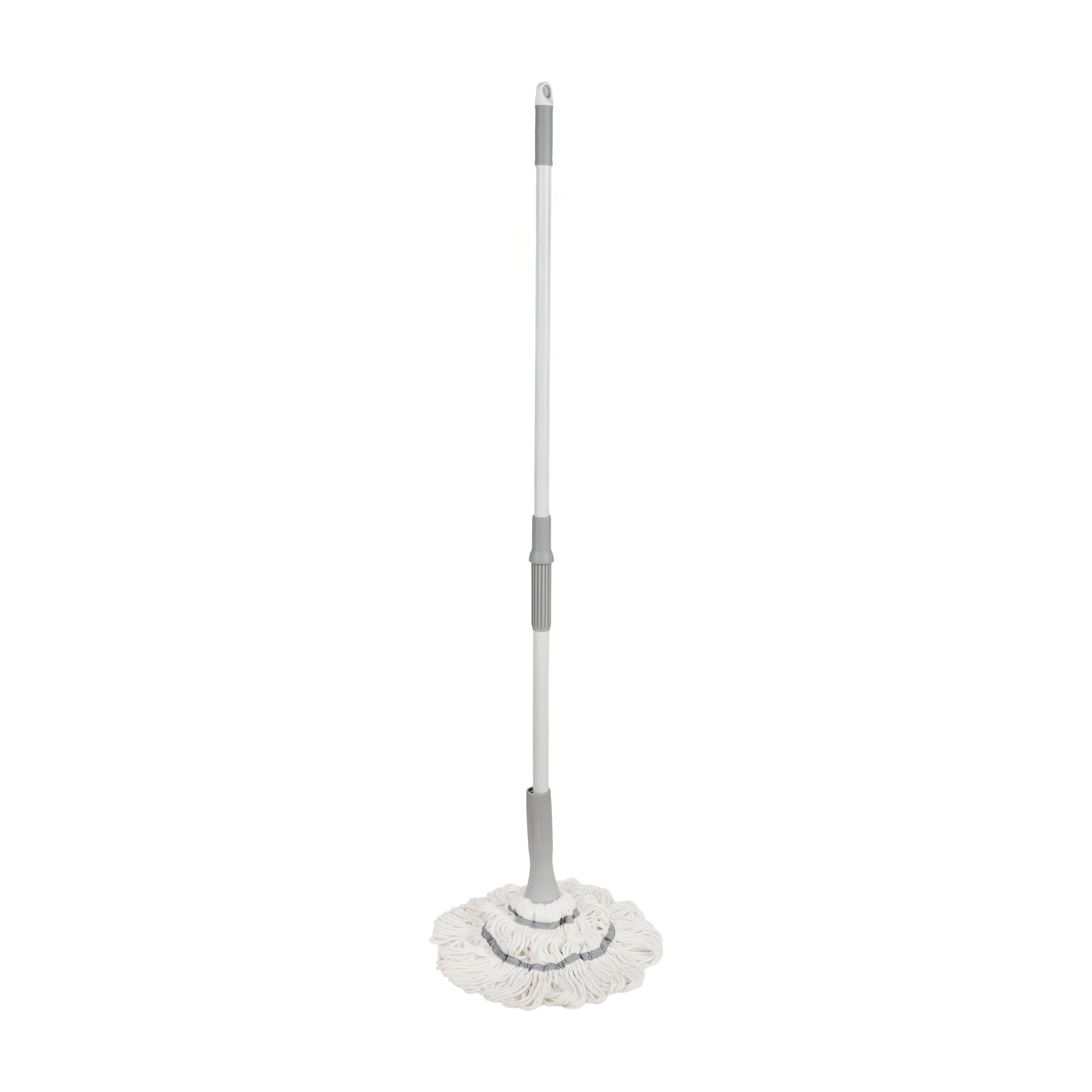 Royalford Microfiber Twist Mop- RF12847/ with Long Handle, for Wet Cleaning, Washable Head/ Self Locking System, Easy Twisting, Suitable for Floor, Tile, Marble, Granite, etc./ Grey and White
