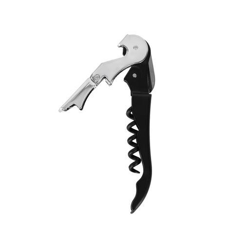 Royalford Cork Screw- RF12953/ 3-in-1 Multifunctional Carbon Steel Tool, Includes Cork Screw, Bottle Opener and Foil Cutter/ Perfect for Home Kitchens, Bars, Restaurants, Picnics, Parties/ Black