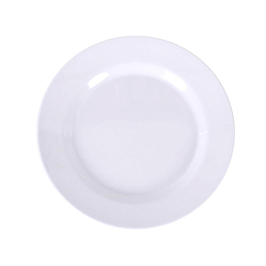 Royalford 10" Melamineware Deep Dinner Plate- RF12977/ Light-Weight and Food-Grade Plate/ Elegant and Durable, Freezer and Dishwasher Safe/ Perfect for Serving Food, Pasta, Noodles, Rice Meals, etc./ White