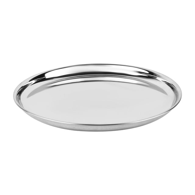 27.5cm Stainless Steel Dinner Plate | Rust-Resistant Serving Plate | Durable Food Plate