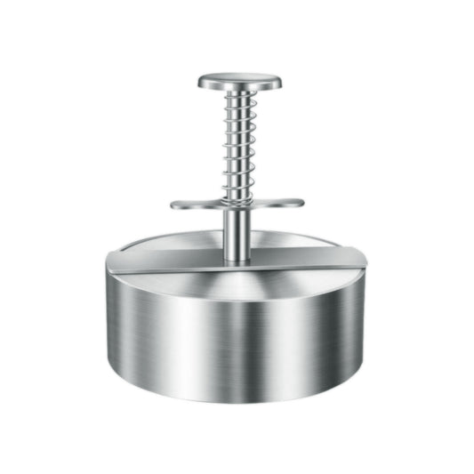 Royalford Burger Press- RF13130/ Stainless Steel, 10 cm Patty Sizing, Even Cooking, Easy Release Mechanism, Plunger-Style Handle/ Perfect for Veggie or Chicken Patties, for kitchen use, barbecues, picnics, etc./ Silver