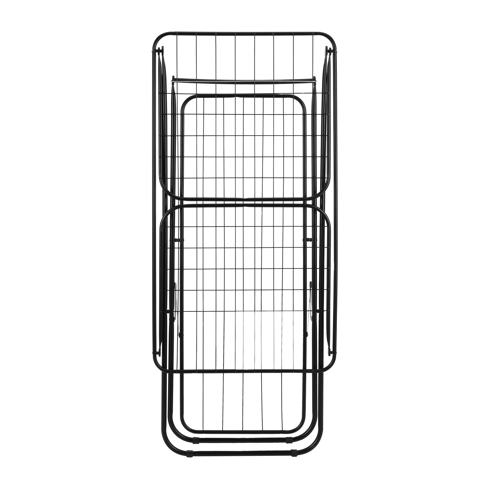 2-Layer Clothes Drying Stand with Attached Cloth Rack – 27m Drying Space, Foldable Laundry Drying Rack, Rust-Resistant Iron Frame
