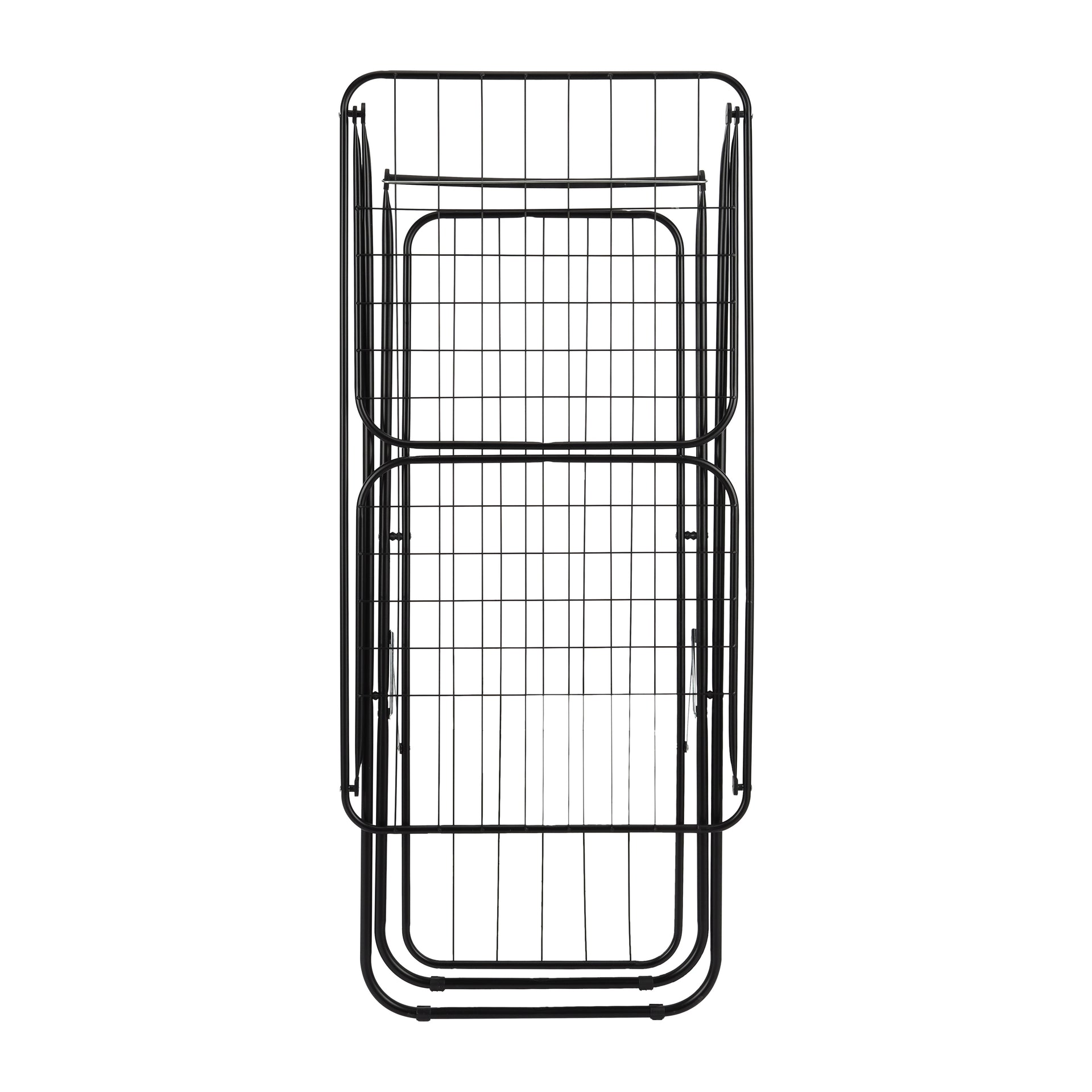 2-Layer Clothes Drying Stand with Attached Cloth Rack – 27m Drying Space, Foldable Laundry Drying Rack, Rust-Resistant Iron Frame