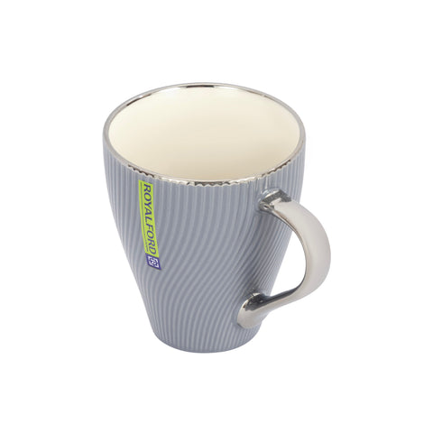 Royalford 380 ml (13 oz) New Bone Mug- RF13214/ Perfect for Hot Beverages, Tea, Coffee, etc./ Food-Grade, Non-Toxic and Safe to Use/ Stylish, Durable and Long-Lasting Design, Suitable for Gifting/ Grey