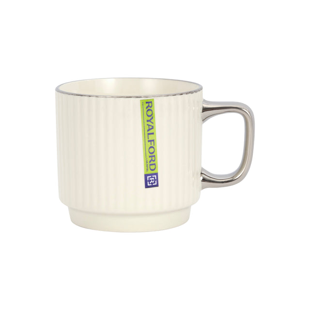 Royalford 300 ml (10 oz) New Bone Mug- RF13215/ Perfect for Hot Beverages, Tea, Coffee, etc./ Food-Grade, Non-Toxic and Safe to Use/ Stylish, Durable and Long-Lasting Design, Suitable for Gifting/ White