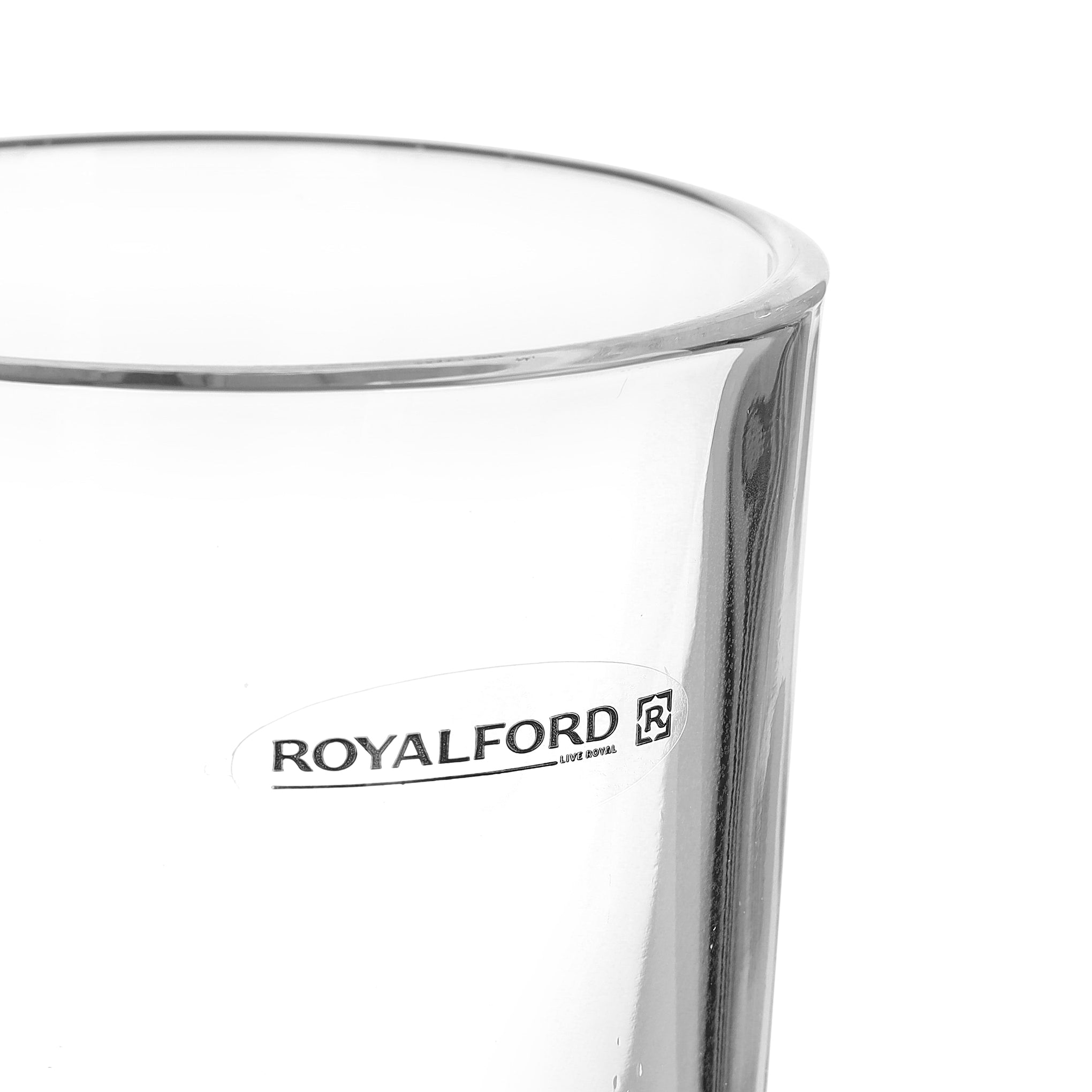 6-Piece Glass Tumbler Set Clear 266ml