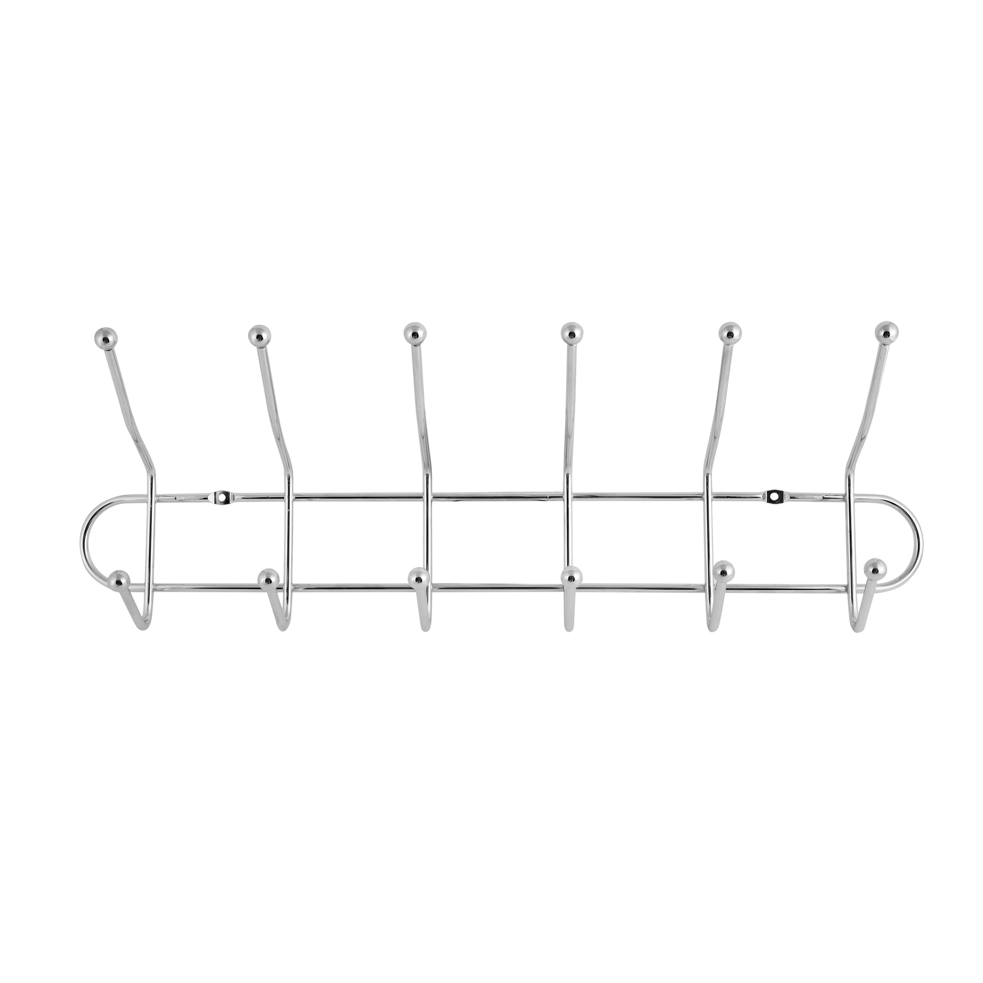 6-Hook Metal Hanger Silver