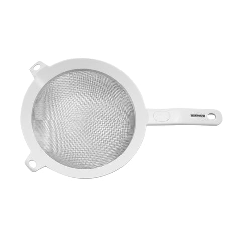 8 Inch Strainer Stainless Steel With Abs Handle 34.5X20.5X7.5Cm White Frame White/Silver 8inch